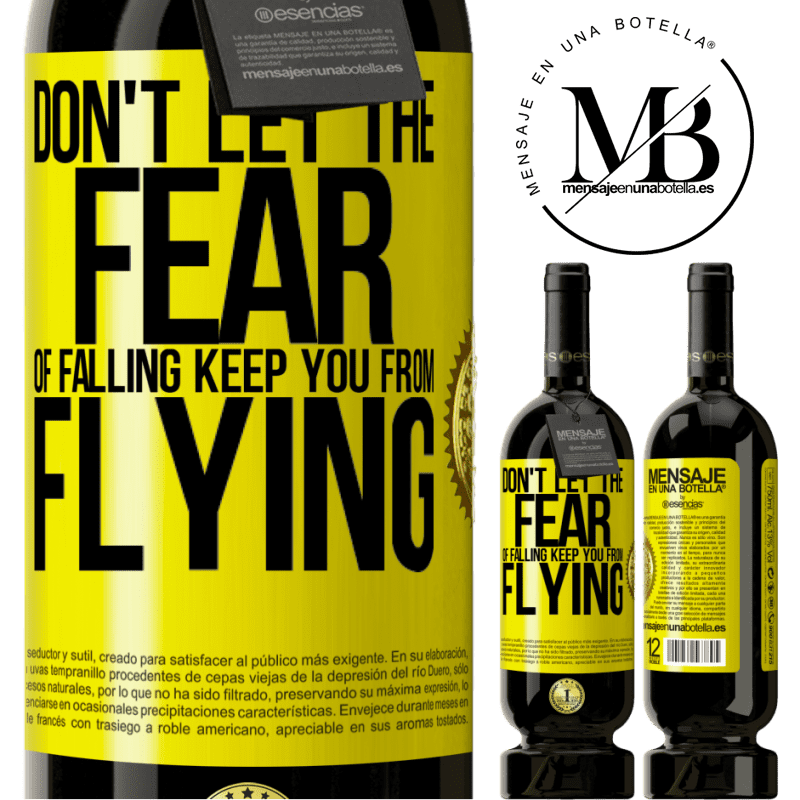 29,95 € Free Shipping | Red Wine Premium Edition MBS® Reserva Don't let the fear of falling keep you from flying Yellow Label. Customizable label Reserva 12 Months Harvest 2014 Tempranillo
