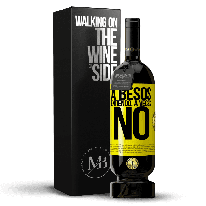 29,95 € Free Shipping | Red Wine Premium Edition MBS® Reserva A besos entiendo, a veces no Yellow Label. Customizable label Reserva 12 Months Harvest 2014 Tempranillo