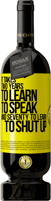 «It takes two years to learn to speak, and seventy to learn to shut up» Premium Edition MBS® Reserve