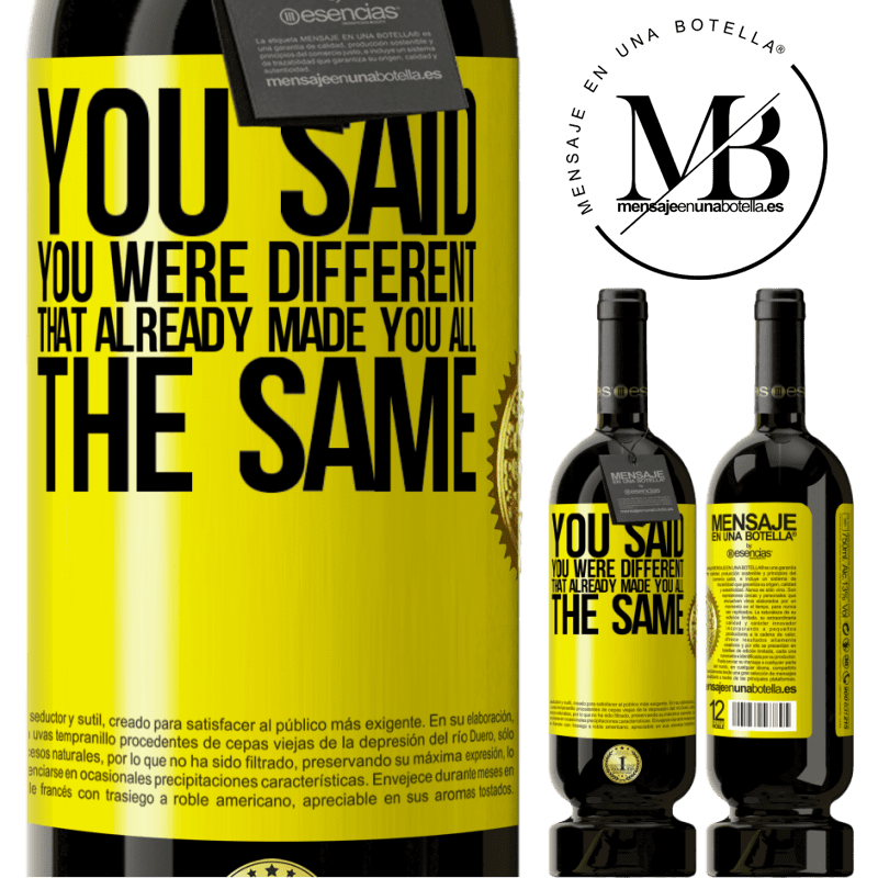 49,95 € Free Shipping | Red Wine Premium Edition MBS® Reserve You said you were different, that already made you all the same Yellow Label. Customizable label Reserve 12 Months Harvest 2014 Tempranillo