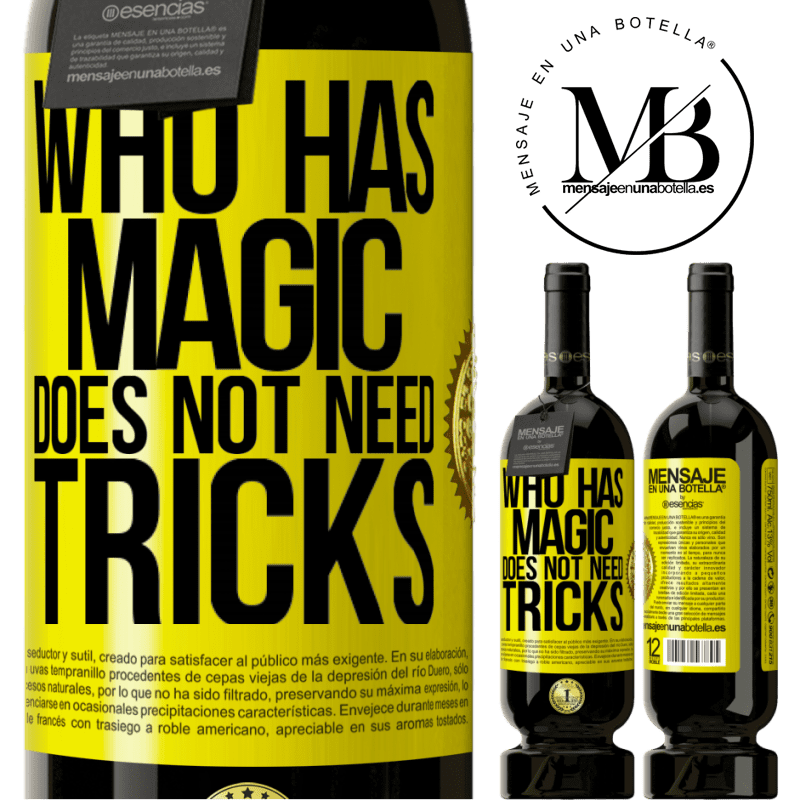 39,95 € Free Shipping | Red Wine Premium Edition MBS® Reserva Who has magic does not need tricks Yellow Label. Customizable label Reserva 12 Months Harvest 2014 Tempranillo