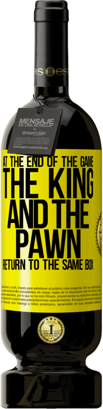 49,95 € Free Shipping | Red Wine Premium Edition MBS® Reserve At the end of the game, the king and the pawn return to the same box Yellow Label. Customizable label Reserve 12 Months Harvest 2013 Tempranillo