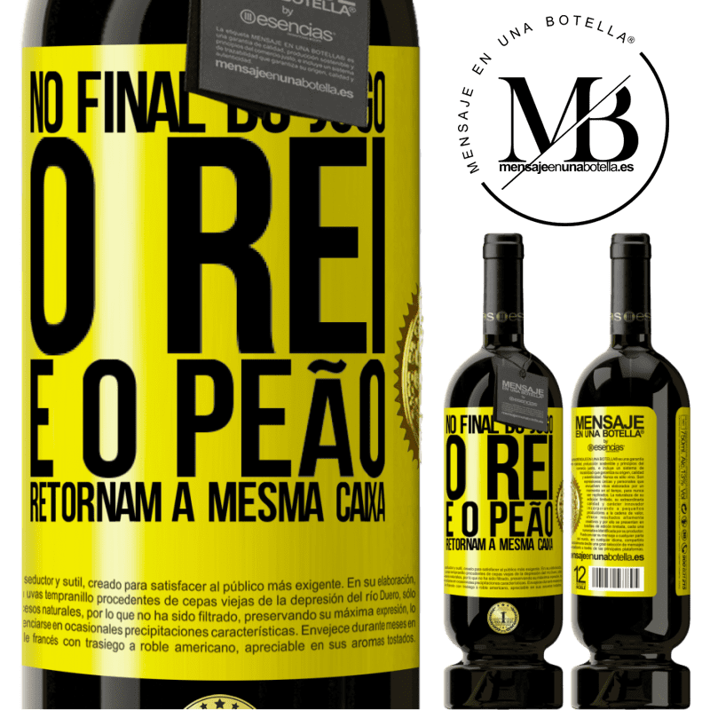 49,95 € Envio grátis | Vinho tinto Edição Premium MBS® Reserva No final do jogo, o rei e o peão retornam à mesma caixa Etiqueta Amarela. Etiqueta personalizável Reserva 12 Meses Colheita 2014 Tempranillo