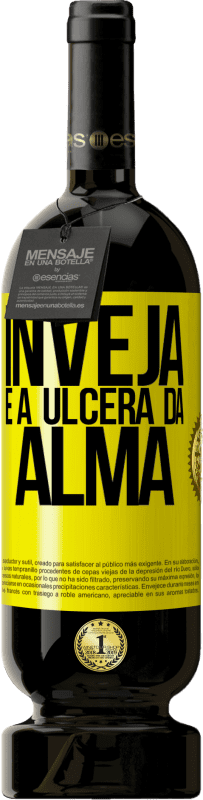 49,95 € | Vinho tinto Edição Premium MBS® Reserva Inveja é a úlcera da alma Etiqueta Amarela. Etiqueta personalizável Reserva 12 Meses Colheita 2015 Tempranillo