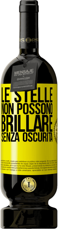 49,95 € Spedizione Gratuita | Vino rosso Edizione Premium MBS® Riserva Le stelle non possono brillare senza oscurità Etichetta Gialla. Etichetta personalizzabile Riserva 12 Mesi Raccogliere 2015 Tempranillo