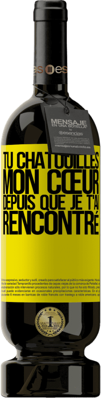 49,95 € Envoi gratuit | Vin rouge Édition Premium MBS® Réserve Tu chatouilles mon cœur depuis que je t'ai rencontré Étiquette Jaune. Étiquette personnalisable Réserve 12 Mois Récolte 2016 Tempranillo