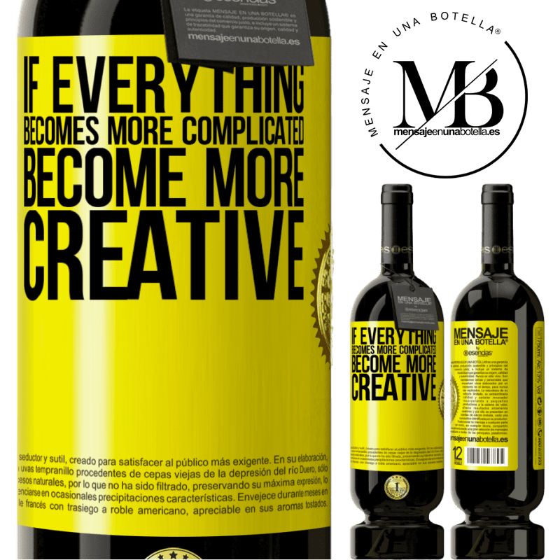 29,95 € Free Shipping | Red Wine Premium Edition MBS® Reserva If everything becomes more complicated, become more creative Yellow Label. Customizable label Reserva 12 Months Harvest 2014 Tempranillo