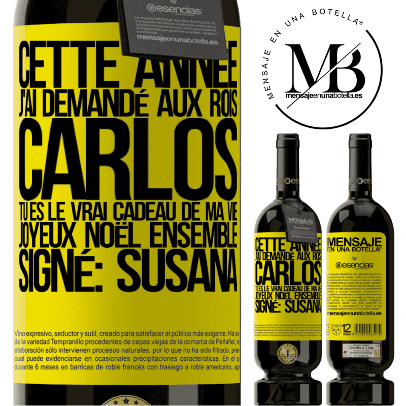 «Cette année je t'ai demandé au Père Noël. Carlos tu es le vrai cadeau de ma vie. Joyeux Noël ensemble. Signé: Susana» Édition Premium MBS® Réserve