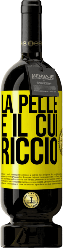 Spedizione Gratuita | Vino rosso Edizione Premium MBS® Riserva La pelle è il cui riccio Etichetta Gialla. Etichetta personalizzabile Riserva 12 Mesi Raccogliere 2014 Tempranillo