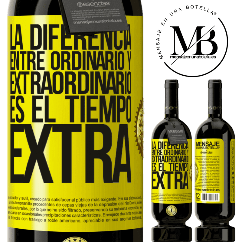 39,95 € Envoi gratuit | Vin rouge Édition Premium MBS® Reserva La différence entre l'ordinaire et l'extraordinaire est le temps EXTRA Étiquette Jaune. Étiquette personnalisable Reserva 12 Mois Récolte 2015 Tempranillo