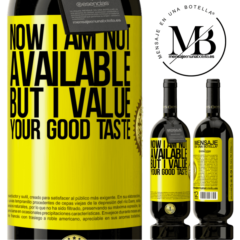 49,95 € Free Shipping | Red Wine Premium Edition MBS® Reserve Now I am not available, but I value your good taste Yellow Label. Customizable label Reserve 12 Months Harvest 2015 Tempranillo