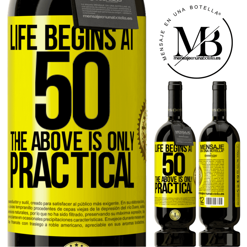 29,95 € Free Shipping | Red Wine Premium Edition MBS® Reserva Life begins at 50, the above is only practical Yellow Label. Customizable label Reserva 12 Months Harvest 2014 Tempranillo