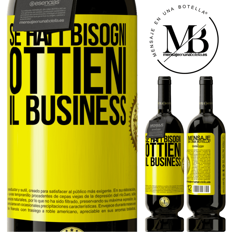 49,95 € Spedizione Gratuita | Vino rosso Edizione Premium MBS® Riserva Se hai i bisogni, ottieni il business Etichetta Gialla. Etichetta personalizzabile Riserva 12 Mesi Raccogliere 2014 Tempranillo