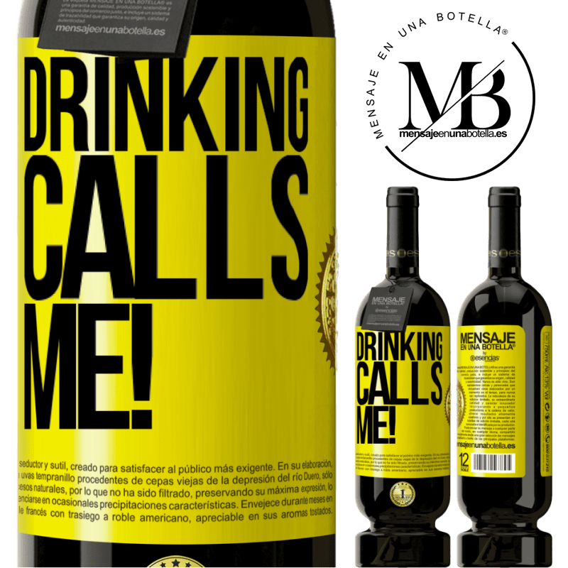 29,95 € Free Shipping | Red Wine Premium Edition MBS® Reserva drinking calls me! Yellow Label. Customizable label Reserva 12 Months Harvest 2014 Tempranillo
