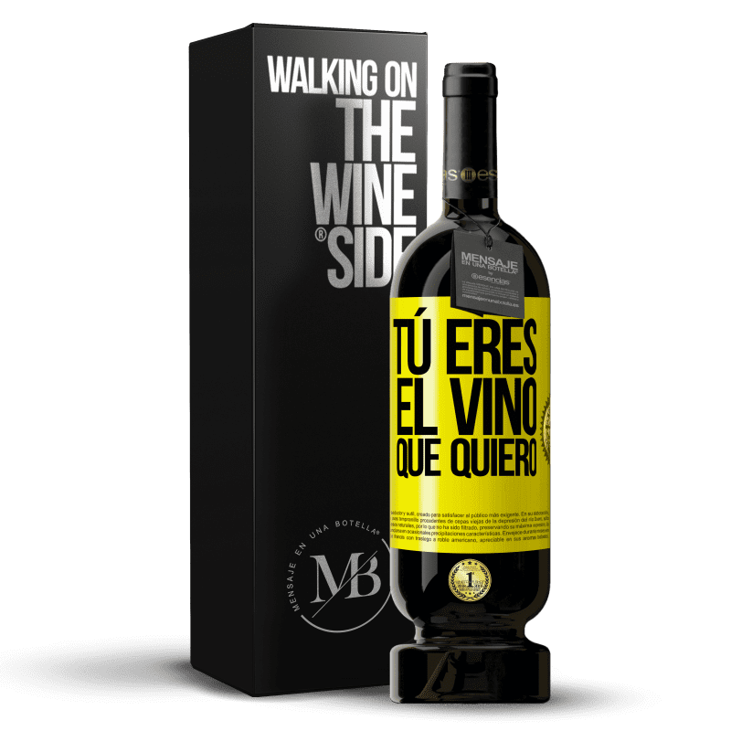 39,95 € Envoi gratuit | Vin rouge Édition Premium MBS® Reserva Tu es le vin que je veux Étiquette Jaune. Étiquette personnalisable Reserva 12 Mois Récolte 2015 Tempranillo