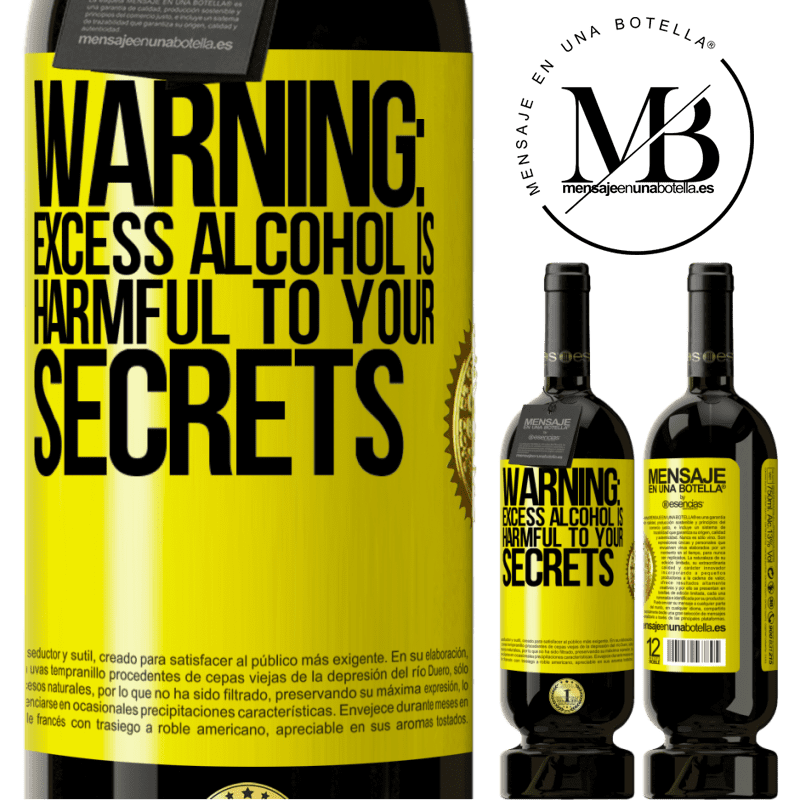 29,95 € Free Shipping | Red Wine Premium Edition MBS® Reserva Warning: Excess alcohol is harmful to your secrets Yellow Label. Customizable label Reserva 12 Months Harvest 2014 Tempranillo
