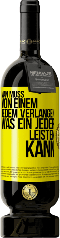 Kostenloser Versand | Rotwein Premium Ausgabe MBS® Reserve Man muss von einem jedem verlangen, was ein jeder leisten kann Gelbes Etikett. Anpassbares Etikett Reserve 12 Monate Ernte 2016 Tempranillo