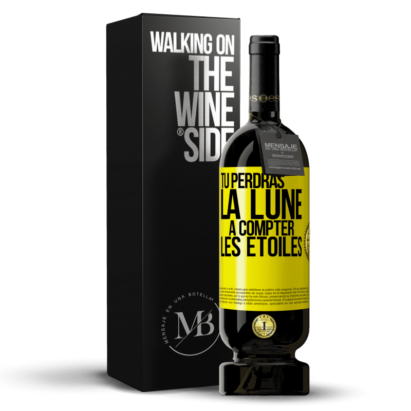 49,95 € Envoi gratuit | Vin rouge Édition Premium MBS® Réserve Tu perdras la lune à compter les étoiles Étiquette Jaune. Étiquette personnalisable Réserve 12 Mois Récolte 2015 Tempranillo