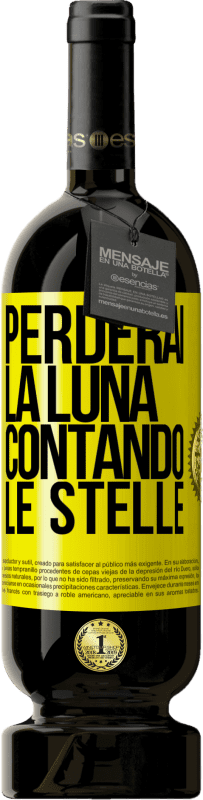 49,95 € Spedizione Gratuita | Vino rosso Edizione Premium MBS® Riserva Perderai la luna contando le stelle Etichetta Gialla. Etichetta personalizzabile Riserva 12 Mesi Raccogliere 2016 Tempranillo