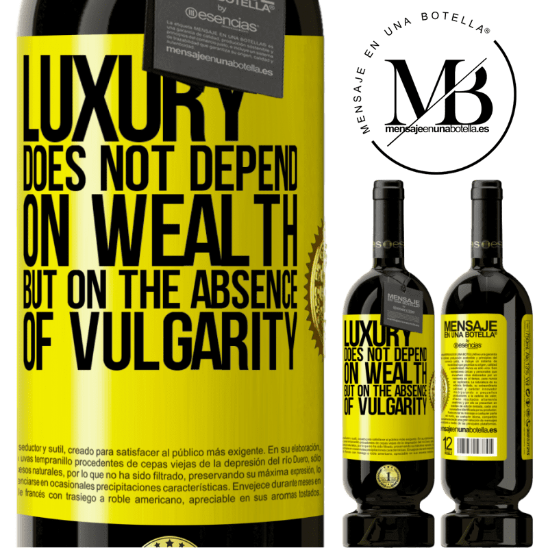 29,95 € Free Shipping | Red Wine Premium Edition MBS® Reserva Luxury does not depend on wealth, but on the absence of vulgarity Yellow Label. Customizable label Reserva 12 Months Harvest 2014 Tempranillo