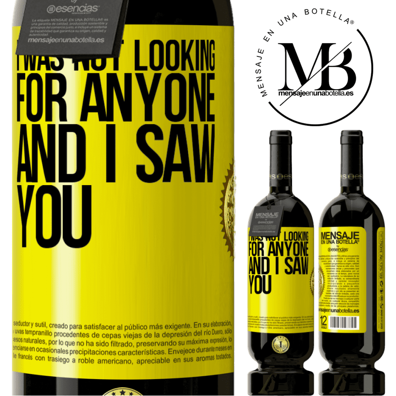 29,95 € Free Shipping | Red Wine Premium Edition MBS® Reserva I was not looking for anyone and I saw you Yellow Label. Customizable label Reserva 12 Months Harvest 2014 Tempranillo