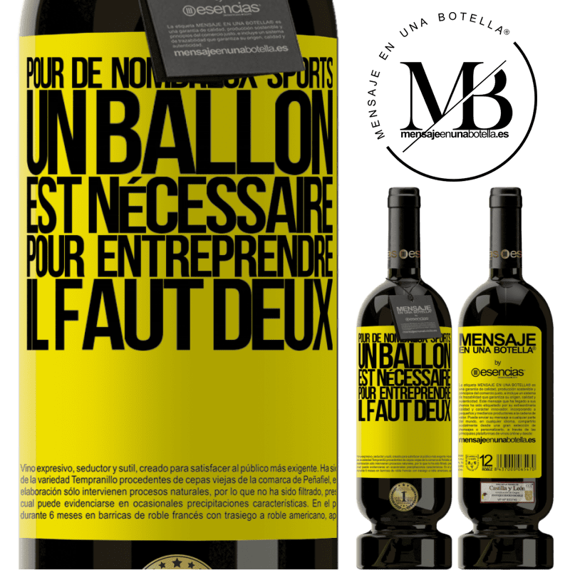 «Pour de nombreux sports, un ballon est nécessaire. Pour entreprendre, il faut deux» Édition Premium MBS® Réserve