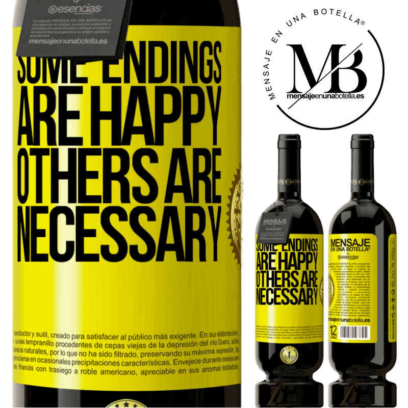 29,95 € Free Shipping | Red Wine Premium Edition MBS® Reserva Some endings are happy. Others are necessary Yellow Label. Customizable label Reserva 12 Months Harvest 2014 Tempranillo