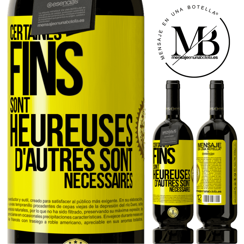 49,95 € Envoi gratuit | Vin rouge Édition Premium MBS® Réserve Certaines fins sont heureuses. D'autres sont nécessaires Étiquette Jaune. Étiquette personnalisable Réserve 12 Mois Récolte 2015 Tempranillo