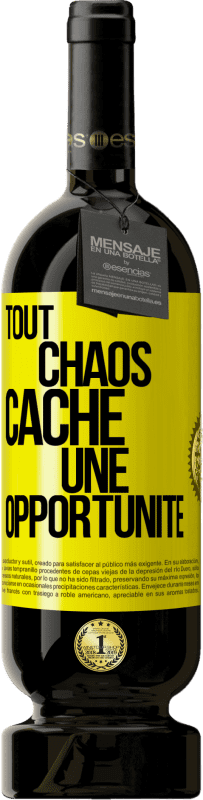 49,95 € | Vin rouge Édition Premium MBS® Réserve Tout chaos cache une opportunité Étiquette Jaune. Étiquette personnalisable Réserve 12 Mois Récolte 2015 Tempranillo