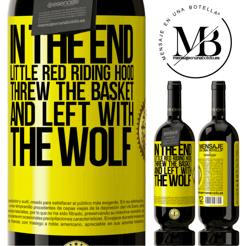 29,95 € Free Shipping | Red Wine Premium Edition MBS® Reserva In the end, Little Red Riding Hood threw the basket and left with the wolf Yellow Label. Customizable label Reserva 12 Months Harvest 2014 Tempranillo