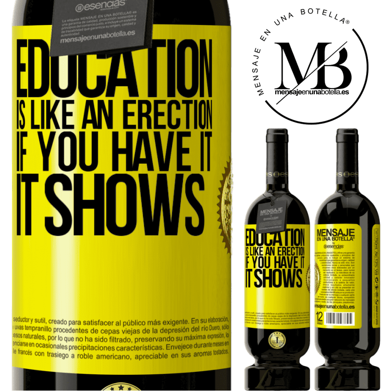 49,95 € Free Shipping | Red Wine Premium Edition MBS® Reserve Education is like an erection. If you have it, it shows Yellow Label. Customizable label Reserve 12 Months Harvest 2014 Tempranillo