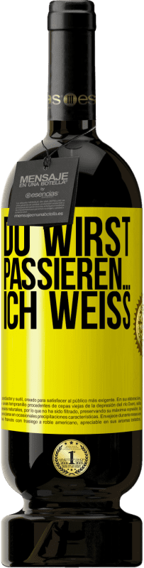 Kostenloser Versand | Rotwein Premium Ausgabe MBS® Reserve Du wirst passieren ... ich weiß Gelbes Etikett. Anpassbares Etikett Reserve 12 Monate Ernte 2014 Tempranillo