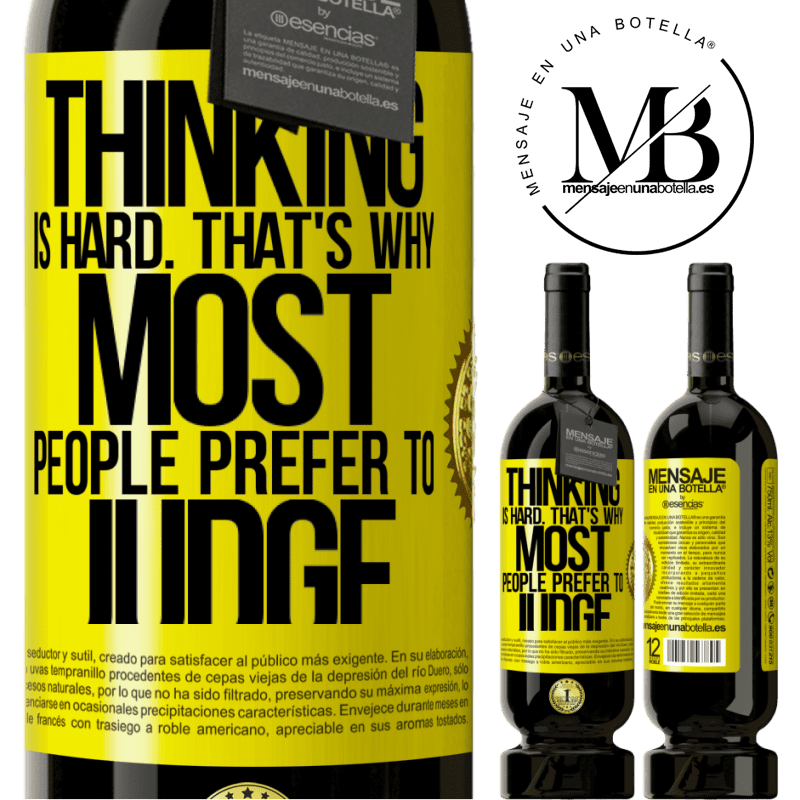 29,95 € Free Shipping | Red Wine Premium Edition MBS® Reserva Thinking is hard. That's why most people prefer to judge Yellow Label. Customizable label Reserva 12 Months Harvest 2014 Tempranillo