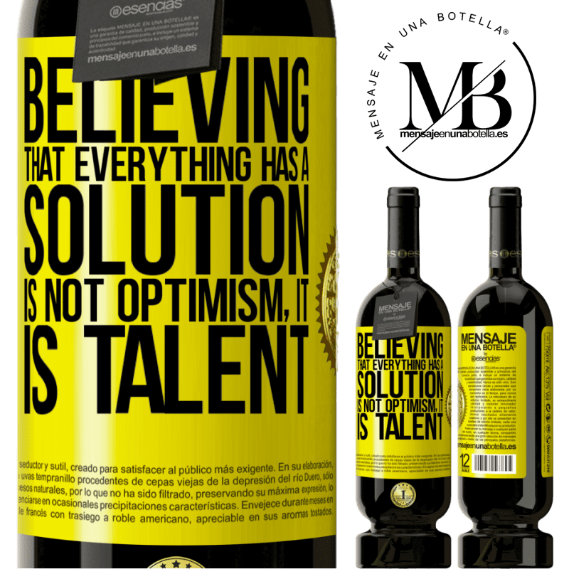 29,95 € Free Shipping | Red Wine Premium Edition MBS® Reserva Believing that everything has a solution is not optimism. Is slow Yellow Label. Customizable label Reserva 12 Months Harvest 2014 Tempranillo