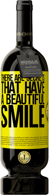 49,95 € | 红酒 高级版 MBS® 预订 有些秘密有美丽的笑容 黄色标签. 可自定义的标签 预订 12 个月 收成 2014 Tempranillo