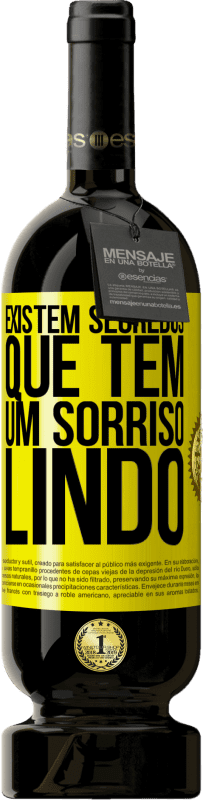 49,95 € Envio grátis | Vinho tinto Edição Premium MBS® Reserva Existem segredos que têm um sorriso lindo Etiqueta Amarela. Etiqueta personalizável Reserva 12 Meses Colheita 2016 Tempranillo