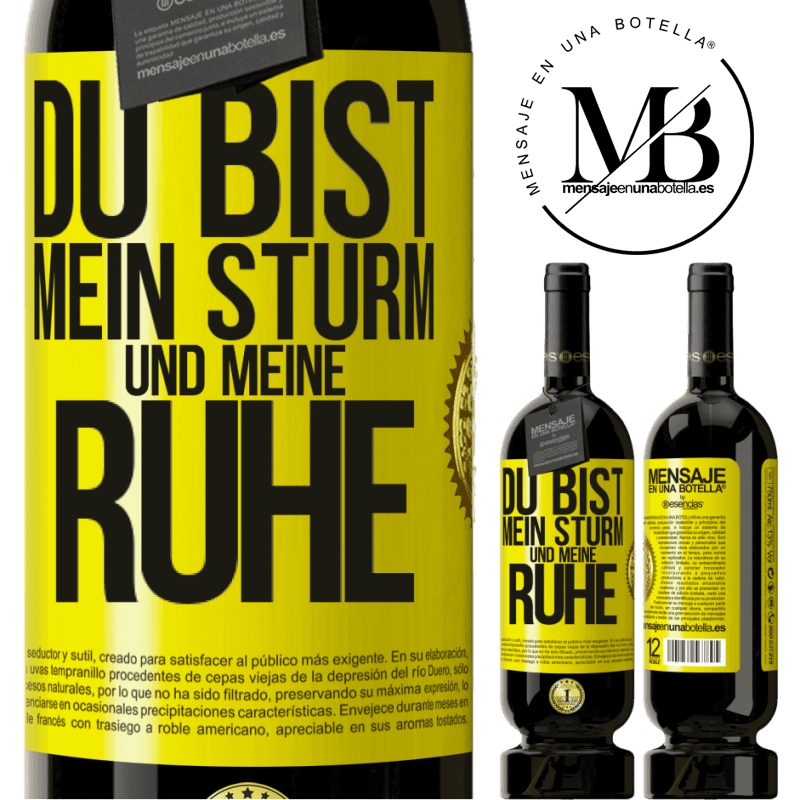 49,95 € Kostenloser Versand | Rotwein Premium Ausgabe MBS® Reserve Du bist mein Sturm und meine Ruhe Gelbes Etikett. Anpassbares Etikett Reserve 12 Monate Ernte 2016 Tempranillo