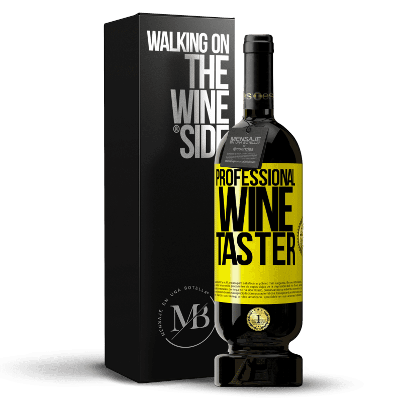 49,95 € Бесплатная доставка | Красное вино Premium Edition MBS® Бронировать Professional wine taster Желтая этикетка. Настраиваемая этикетка Бронировать 12 Месяцы Урожай 2015 Tempranillo