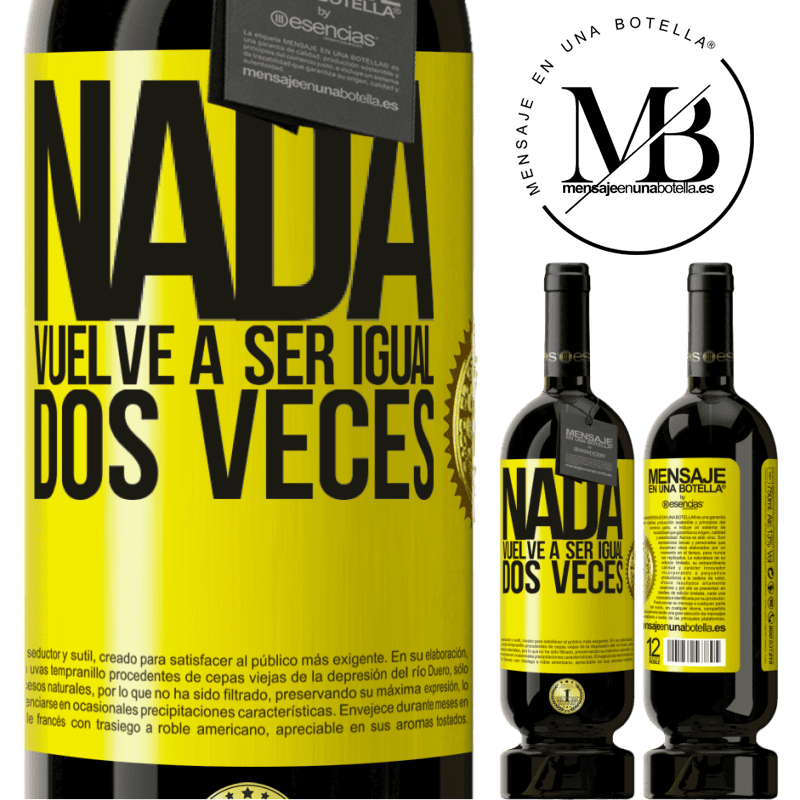 39,95 € Envoi gratuit | Vin rouge Édition Premium MBS® Reserva Rien n'est plus pareil deux fois Étiquette Jaune. Étiquette personnalisable Reserva 12 Mois Récolte 2015 Tempranillo