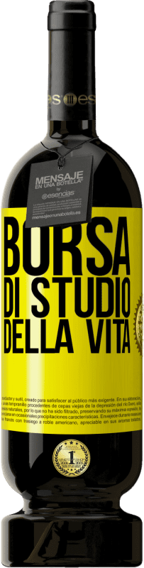 Spedizione Gratuita | Vino rosso Edizione Premium MBS® Riserva Borsa di studio della vita Etichetta Gialla. Etichetta personalizzabile Riserva 12 Mesi Raccogliere 2015 Tempranillo