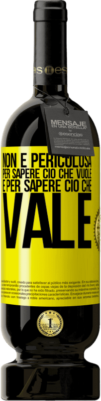 Spedizione Gratuita | Vino rosso Edizione Premium MBS® Riserva Non è pericolosa per sapere ciò che vuole, è per sapere ciò che vale Etichetta Gialla. Etichetta personalizzabile Riserva 12 Mesi Raccogliere 2014 Tempranillo