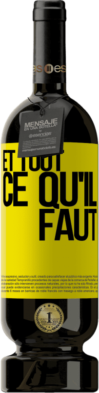 Envoi gratuit | Vin rouge Édition Premium MBS® Réserve Et tout ce qu'il faut Étiquette Jaune. Étiquette personnalisable Réserve 12 Mois Récolte 2016 Tempranillo