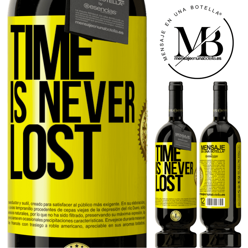 49,95 € Free Shipping | Red Wine Premium Edition MBS® Reserve Time is never lost Yellow Label. Customizable label Reserve 12 Months Harvest 2014 Tempranillo