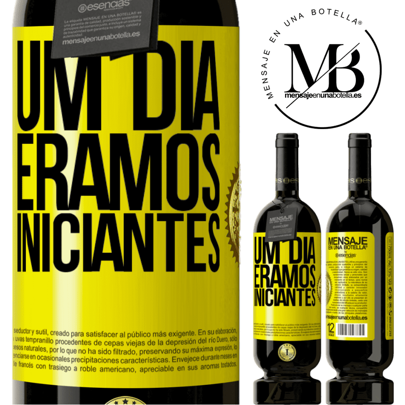 49,95 € Envio grátis | Vinho tinto Edição Premium MBS® Reserva Um dia éramos iniciantes Etiqueta Amarela. Etiqueta personalizável Reserva 12 Meses Colheita 2015 Tempranillo