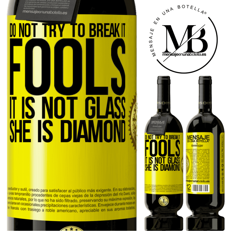 29,95 € Free Shipping | Red Wine Premium Edition MBS® Reserva Do not try to break it, fools, it is not glass. She is diamond Yellow Label. Customizable label Reserva 12 Months Harvest 2014 Tempranillo