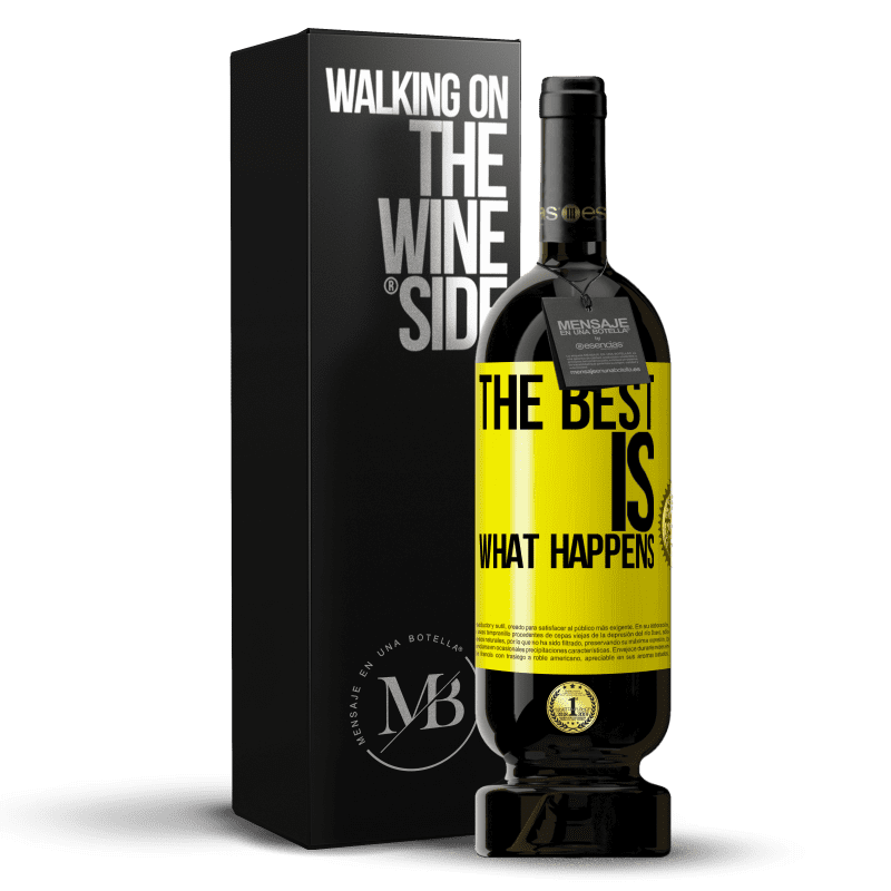 29,95 € Free Shipping | Red Wine Premium Edition MBS® Reserva The best is what happens Yellow Label. Customizable label Reserva 12 Months Harvest 2014 Tempranillo