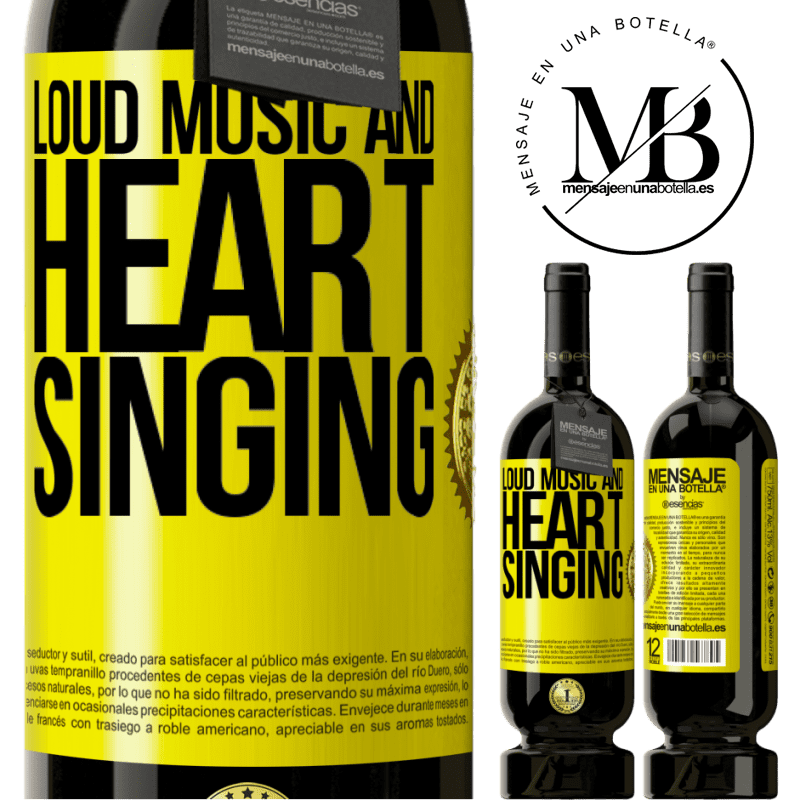 49,95 € Free Shipping | Red Wine Premium Edition MBS® Reserve The loud music and the heart singing Yellow Label. Customizable label Reserve 12 Months Harvest 2014 Tempranillo