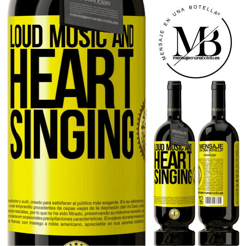 49,95 € Free Shipping | Red Wine Premium Edition MBS® Reserve The loud music and the heart singing Yellow Label. Customizable label Reserve 12 Months Harvest 2016 Tempranillo