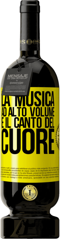 49,95 € Spedizione Gratuita | Vino rosso Edizione Premium MBS® Riserva La musica ad alto volume e il canto del cuore Etichetta Gialla. Etichetta personalizzabile Riserva 12 Mesi Raccogliere 2013 Tempranillo