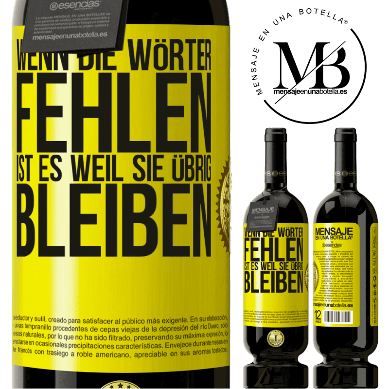 49,95 € Kostenloser Versand | Rotwein Premium Ausgabe MBS® Reserve Wenn die Wörter fehlen, ist es, weil sie überflüssig sind Gelbes Etikett. Anpassbares Etikett Reserve 12 Monate Ernte 2016 Tempranillo